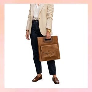 Vintage Mr. Ralph Genuine Leather Portfolio Tote Bag